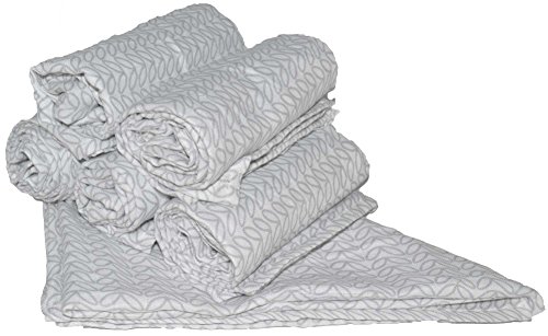 1x Muslin Square 100% Cotton Grey Waves 70 x 70 cm