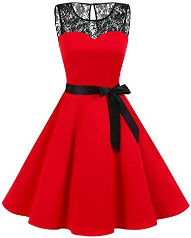Retro Vintage Dresses for Women 1950 Elegant Floral Rockabilly Cocktail Swing Party