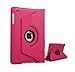 Produktbild Absolute Qualität Apple neues iPad Apple iPad 2 Air / Ipad 6 (2014-15) 360-Grad-Drehung Dark Pink horizontal & vertikal anzeigen Leder-Abdeckung für Apple neues iPad Apple iPad 2 Air / Ipad 6 (2014-15) von G4GADGET®