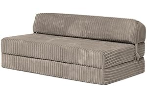 Changing Sofas Jumbo Cord Fold Out Sofa Bed Chair | Living Room and Sitting Room | Bounce Back Fabric Mattress | Great for Back Support and relaxation (Steel)