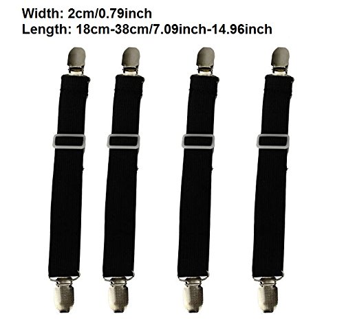 elinka Verstellbare Clips Bett Tabelle gurthalteband Strapse Bett Tabelle Greifer Halterungen Band Bezug Matratze Strapse Greifer Halter Set von 4 - 2