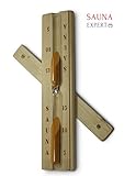 Sauna Sanduhr aus Holz mit hitzebeständigem Glaseinsatz vom...