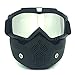 Produktbild HCMAX Motorrad Brille Mit Abnehmbarer Gesichtsmaske Harley Stil Helm Nebelfest Winddicht Reiten Sonnenbrille Valentinstag Geschenk