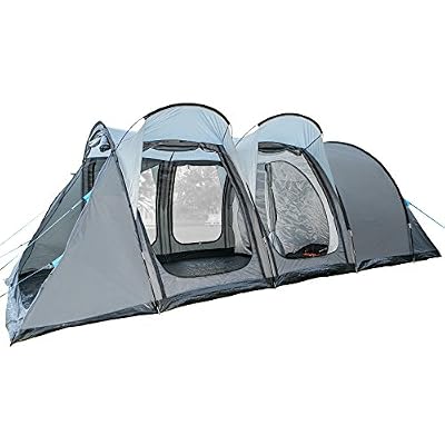 skandika Korgen 4 - 16063 - Tente familiale tunnel - 4 personnes - 620 x 290 cm - Gris
