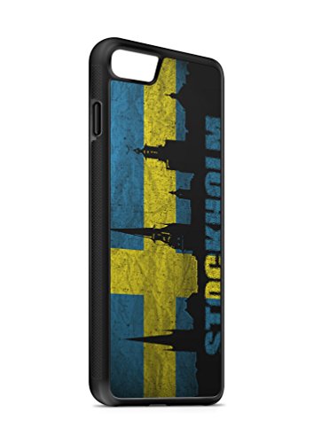 iPhone SE Schweden Stockholm 1 SILIKON Flipcase Tasche Hülle Case Cover Schutz Handy SCHWARZ