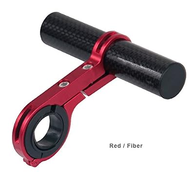 Electro-Weideworld VTT Guidon Rallonge Extension, Multifonctions Fibre de Carbone Guidon pour Vélo Poignée de vélo Cycle Accessoires pour ordinateurs, lampes, Coques Smartphone Supports, (Noir,10.2cm)