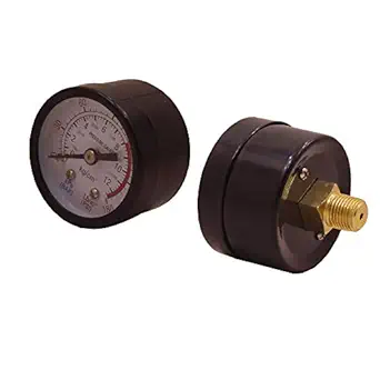 Pressure Gauge Air Compressor Pneumatic Vacuum Pressure Gauge 0-180 PSI 0-12 Manometer Double Scale For Air Compressor (Small)