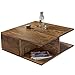 Produktbild WOHNLING Couchtisch Massiv-Holz Sheesham 88 cm breit Wohnzimmer-Tisch Design dunkel-braun Landhaus-Stil Beistelltisch Natur-Produkt Wohnzimmermöbel Unikat modern Massivholz-möbel Echtholz quadratisch