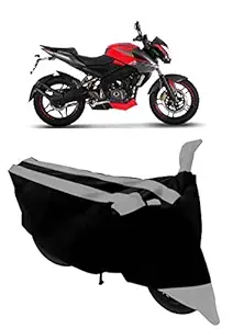 NEXTON Presents Semi Waterproof Bike Cover Compatible with Bajaj Pulsar 200 NS DTS-i - Heatproof Fabric (Grey)