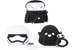 (3Pack) Hülle für AirPods Pro 1st/2nd Erzeugung, XMBYGY Silikon Ohrhörer Hülle Schutzhülle mit süßem lustigem Hautdesign, mit Schlüsselanhänger