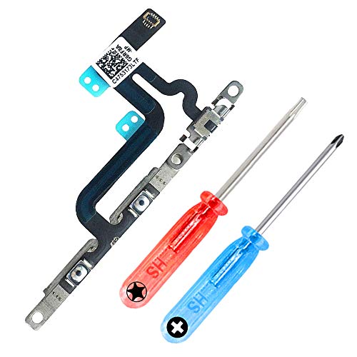 MMOBIEL Control de volúmen Compatible con iPhone 6 Plus Series Power Botón ON Off Silencio/Mudo Control Mute Cable Conector Flex Incl. 2X Destornilladores
