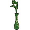 MAHSON Small 11 CM Brass Peetal Surmadani Kajal Eye Makeup Surma Dani Unique Gift For Eye Makeup and Kajal Dani Only Holder (Surmedani without surma or Kajal) Green