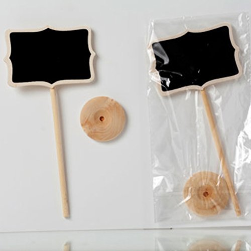 ULTNICE 10 Stück Kreidetafel Mini Holztafel Memotafel mit Ständer Tischdekoration - 2