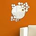 Produktbild Walplus Spiegel Art Wand rund Kombination 3D Kristall Wand Aufkleber Abnehmbare Wandbild Aufkleber Vinyl Home Dekoration DIY Living Schlafzimmer Décor Kids, Silber
