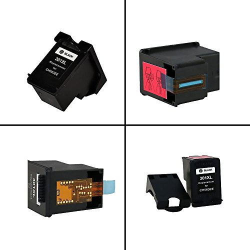 2 Ersatz Tintenpatronen kompatibel zu HP 301XL Schwarz / Farbe für HP DeskJet 1000, 1010, 1050, 1050a, 1055, 1510, 1514, 2050, 2050a, 2050s, 2054a, 2510, 2512, 2514, 2540, 2541, 2542, 2543, 2544, 2547, 2549, 2550, 3000, 3050, 3050a, 3050se, 3050ve, 3052, 3052a, 3054, 3055, 3055a, 3056a, 3057a, 3059a, HP Envy 4500, 4501, 4502, 4504, 4505, 4506, 4507, 4508, 5530, 5532, 5534, 5535, e-All-in-One, HP Officejet 2620, 2622, 2624, 4630, 4632, 4634, 4636 (1Black+1Colour) - 6