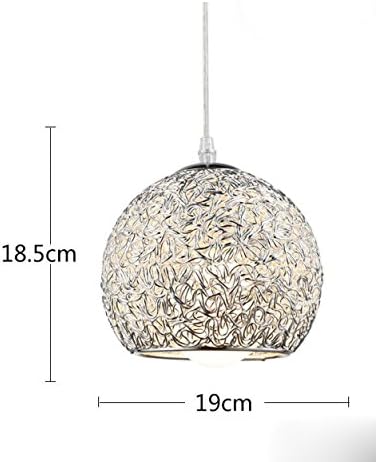 XUEWENZHE Restaurant lamp chandelier modern minimalist restaurant three bedroom creative personality pendant chandelier bar aluminum bar Indoor chandeliers ( Color : Silver )