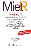 Mietrecht: Mietrecht des BGB (neu/alt) und EGBGB, Wirtschaftsgesetz 1954, Wohnungsvermittlungsgesetz, Wohneigentumsgesetz. Wohn- und ... Zivilprozessordnung (Auszug) (dtv Beck Texte)