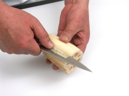 Miyabi 7000D Shotoh Spickmesser, (130 mm Klingen, CMV60 Stahl, Damast-Design, 65 Lagen, traditioneller D-Griff, Micarta + Edelstahl) - 3