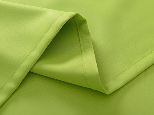 Verdunkelungsvorhag mit Schlaufen matt uni Farben, Apfelgrün, 245×140 (HxB) blickdicht Blackout, 20610 - 7
