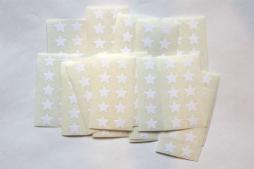 175 Star White Stickers - Sticky Coloured Self Adhesive Labels for Colour Coding
