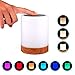 Produktbild Nachttischlampe LED mit Farbwechsel und Touch Funktion | Stimmungslicht klein, dimmbar, tragbar und aufladbar mit USB Port und modernes Design | Batteriebetriebenes Nachtlicht ohne Kabel für Kinder