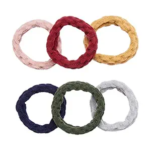 Amazon Brand - Solimo Womens Rubber Bands in 6 Unique Colours