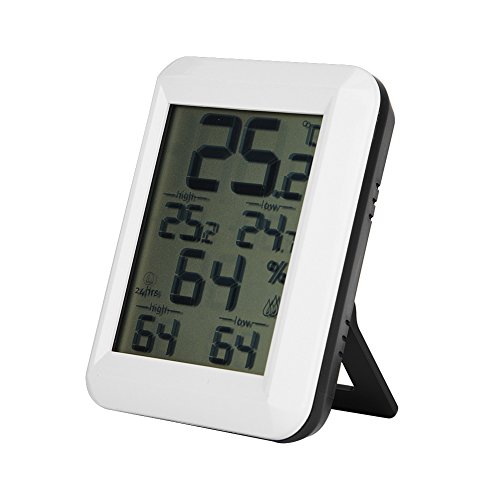 Preisvergleich Produktbild Garsent Thermometer Hygrometer, Wireless LCD Digitaler Temperatur-Feuchtesensor Innen-Feuchtemessgerät Thermometer Hygrometer(Innen-)