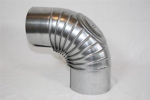 Oven Pipe Flue Bend 90° with Door FAL 130 Diameter 0.6 MM thick