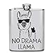 Produktbild Zcfhike No Drama Llama Fashion Portable Stainless Steel Hip Flask Whiskey Bottle for Men and Women 7 Oz