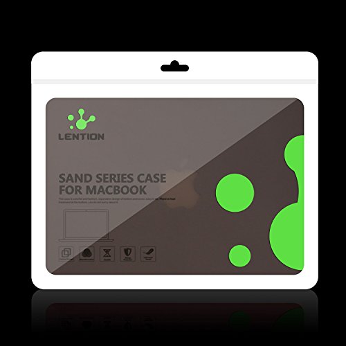 Matte Hartschale für MacBook Pro 13 Zoll CD-ROM mit Mini DisplayPort (A1278), LENTION Durchsichtige Plastikabdeckung & Schale für Mac Book Laptop, matte Hülle mit Gummifüßen, mit Anti-Staub Port Stecker – Transparent Schwarz - 7