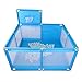 Produktbild Spielzelt Yard Tragbarer Baby-Laufstall mit Fußballbox, Kids Activity Center Indoor-Sicherheits-Spielplatz-Zaun (Farbe : Blau, größe : 128×128×66cm)