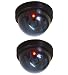 NOVICZ 2Pcs Working Dummy Cam Camera Fake Dome Security Camera With Blinking Led Realistic Looking CCTV Camera RS.299.00