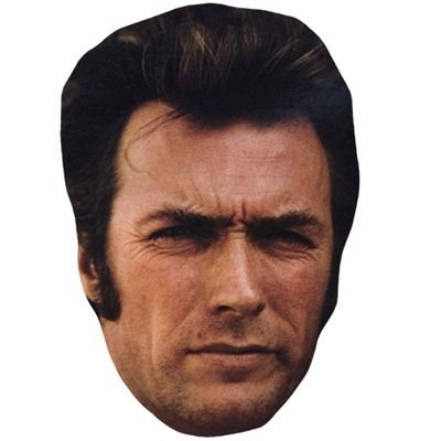 Preisvergleich Produktbild Clint Eastwood (Young) Maske aus Pappe
