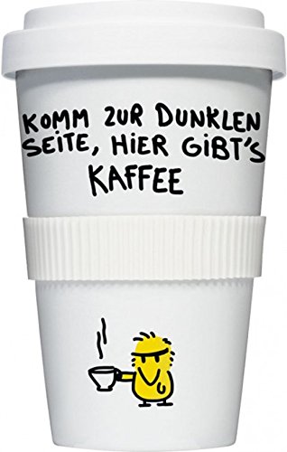 Rannenberg Coffee-To-Go Becher "Dunkle Seite" Reisebecher Kaffee Reisedeckel