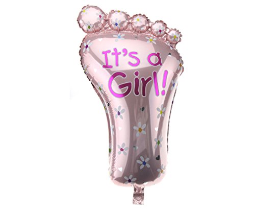 4er Folienballon Boy / Girl Set Baby Party Geburt Fuß Flasche Luftballons - 4