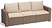 Produktbild Allibert Lounge Sofa California 3-Sitzer, cappuccino/sand