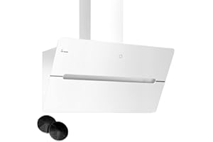 KKT KOLBE Campana Extractora 90 cm | Campana de Pared Inclinada | acero inoxidable | vidrio bianco | apagado automático | Funcionamiento táctil | ECCO909W