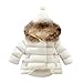 Produktbild Baby Kinder Daunenjacke Mantel VENMO Mädchen Warme Kleidung daunenjacken parka Daunenjacke Winterjacke mit Fellkapuze Verdickte Kinderjacke short Jacket Wintermantel Parka Outerwear (90, White)