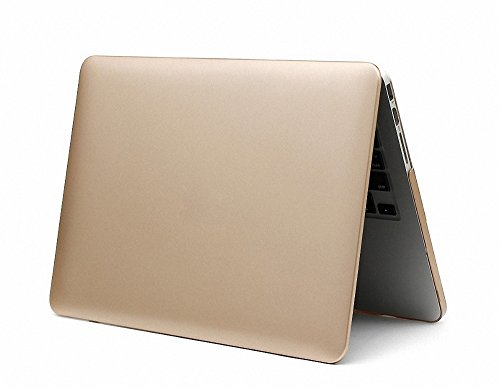 Metallische Champagner Gold Durch gummierte Hard Shell, Elegantes und leichtes 2-Part Hard Case Cover Schutz Hülle, Ultra Slim matt gold farbe für MacBook Pro Retina 13″ - 3
