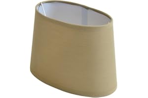 B & S Lampenschirm oval aus Stoff im skandinavischen Design H 14 / L 20.5 cm (sand)