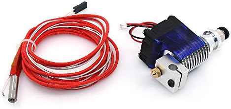 PoPprint integrated heat bed V6 extruder head kit+remote feed nozzle + 12V fan+12V40W heater remote extrusion kit for 3d printer