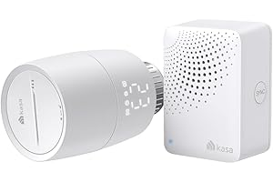 TP-Link Kasa smartes Heizkörperthermostat - WiFi Starter Kit, inklusive 1 Thermostat und 1 Hub, Heizungssteuerung (Kasa App, Geofencing, Fensteröffnungserkennung), Matter, Alexa