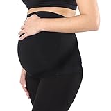 Bauchband, Seamless-Nahtlose Umstandsmode für Schwangere, stützt und wärmt den Babybauch, Schwarz, von HERZMUTTER (3300) - 3