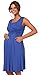 Happy Mama. Women's Maternity Nursing 2in1 Skater Dress Sleeveless Pockets. 500p (Royal Blue, UK 10, M)