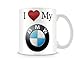 Produktbild Fingerprints Tasse, mit I Love My BMW bedruckt, ideales Geschenk
