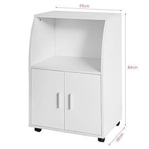 SoBuy FRG241-W Küchenschrank Küchenwagen Rollschrank Getränkewagen