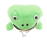 Monedero de peluche para mujer, diseño de rana, color verde