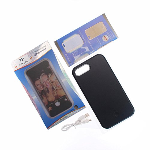 Gemwon Selfie Funda de luz para iPhone aumenta la luz facial funda de protecci n con LED luz Iluminado intermitente para iphone 7 Plus Negro reviews Gemwon Selfie Funda de luz para iPhone aumenta la luz facial funda de protecci n con LED luz Iluminado intermitente para iphone 7 Plus Negro