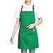 Produktbild Esonmus Schürze Kochschürze Küchenschürze Latzschürze in Verschiedenen Farben mit Verstellbarem Nackenband, Grün