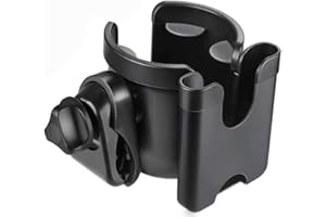 Shiwaki Porte-gobelet pour Poussette, Porte-gobelet Universel pour Poussette avec Support de téléphone, pour Poussette, Biberon Rangement de Tasse d'eau pour Buggy, Vélo